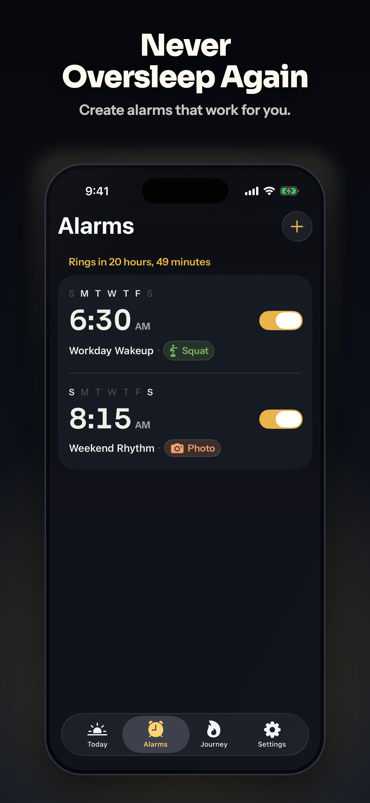Risen Alarm List Screen